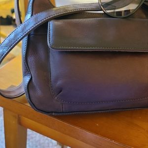 SMALL VINTAGE FOSSIL LEATHER BAG